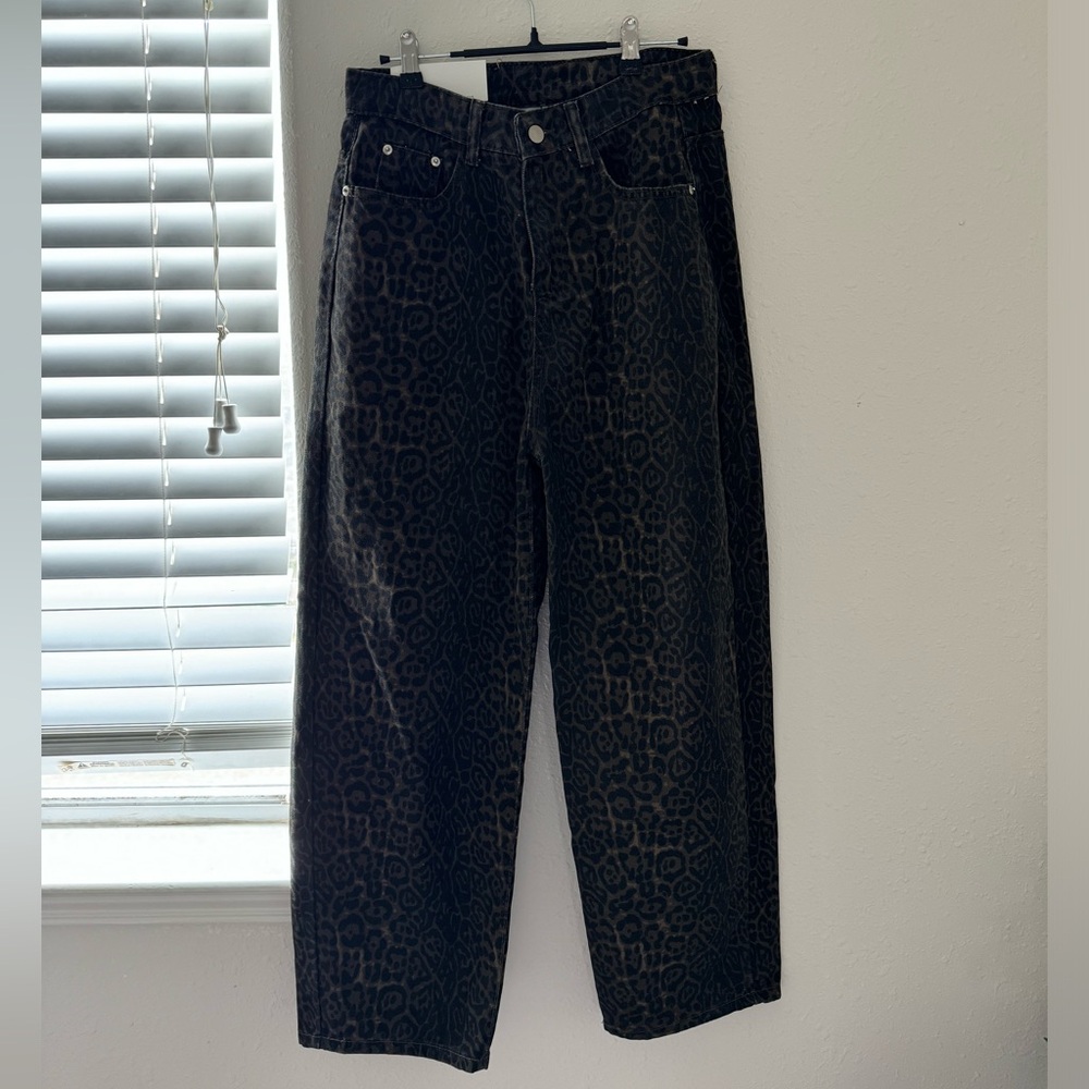 Amazon cheetah print barrel jeans